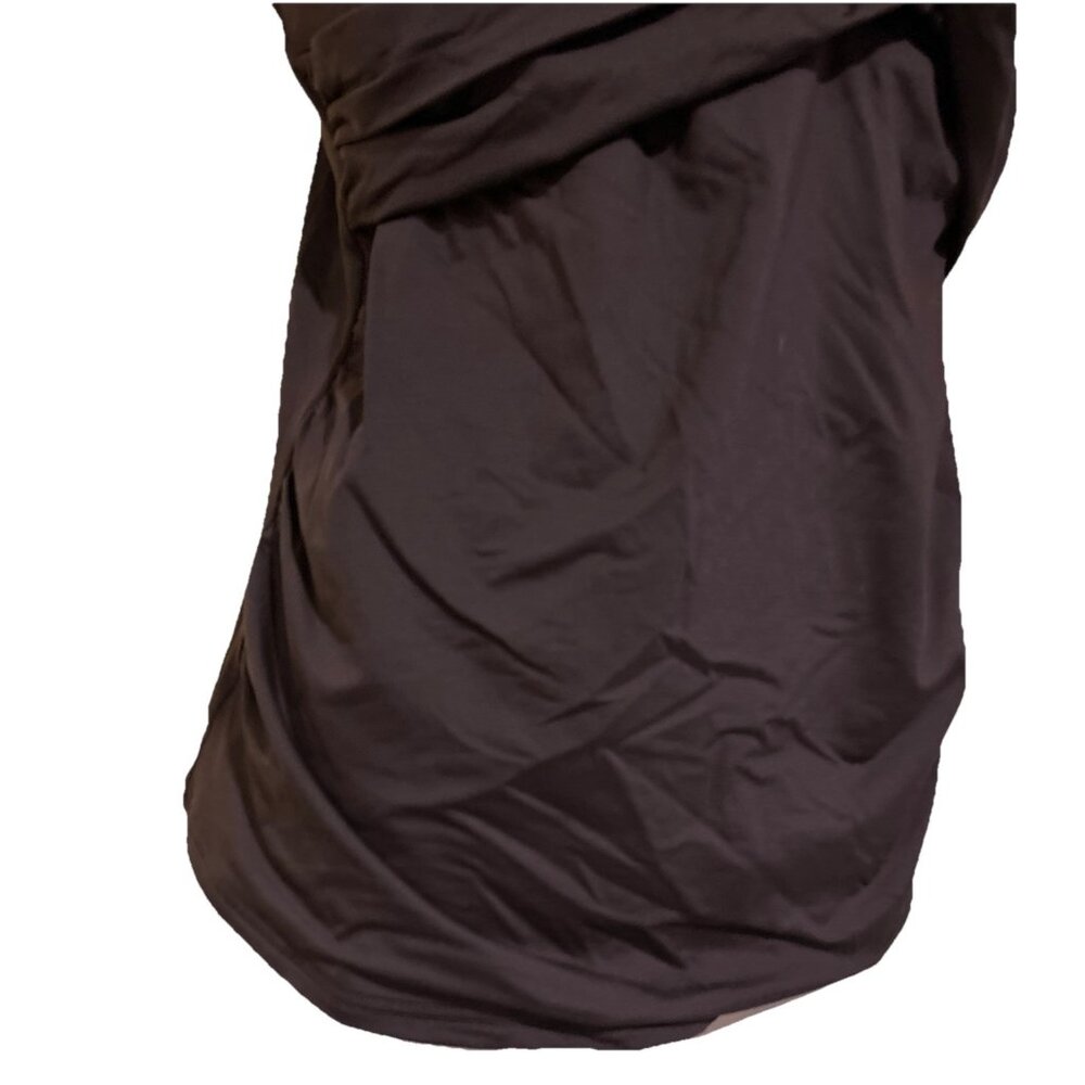 Land's End Womens Crossover VNeck Modest Tankini Top 18W Brown Plus Size - Picture 3 of 8